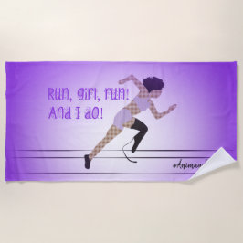 Handduk för strand för flickabladspringer