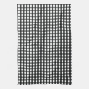 Handduk för svart- & vitCrosshatchmaträtt Kökshandduk