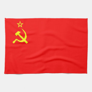 handduk för ussr russia sovjetisk kommunistisk kökshandduk