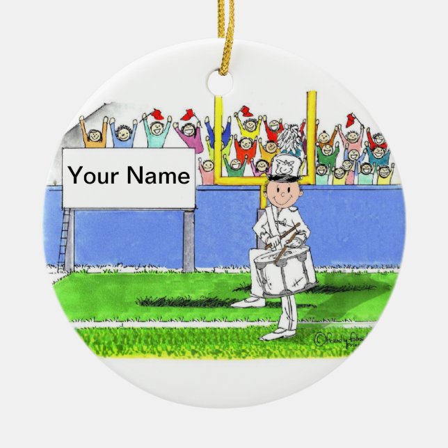 Handduk, trumma Snare - Handjur Julgransprydnad Keramik (Framsidan)