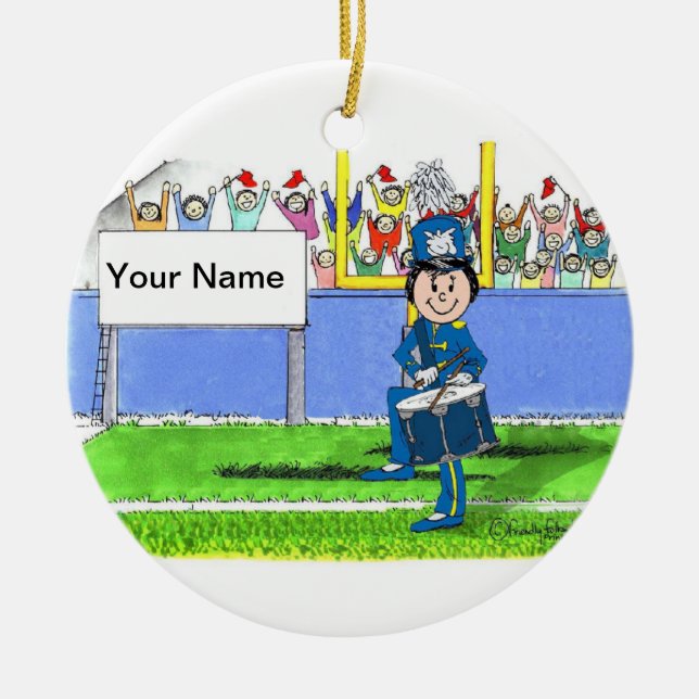 Handduk, trumma Snare - Hondjur Julgransprydnad Keramik (Framsidan)