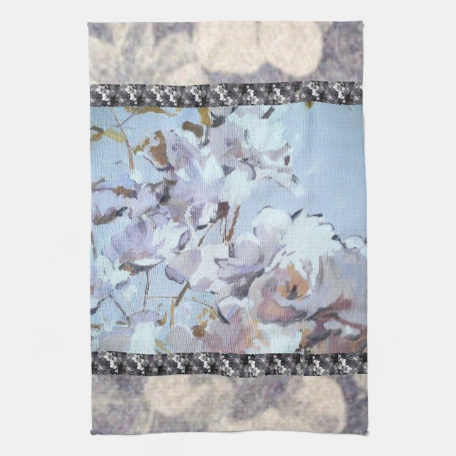 Handdukar för rand för Orchid för blåttroPetals (Vertikal)