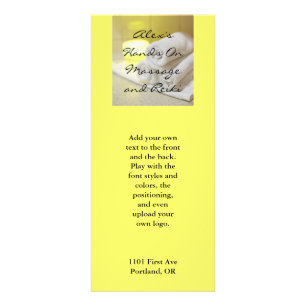 Handdukar och stearinljus i en reklamkort