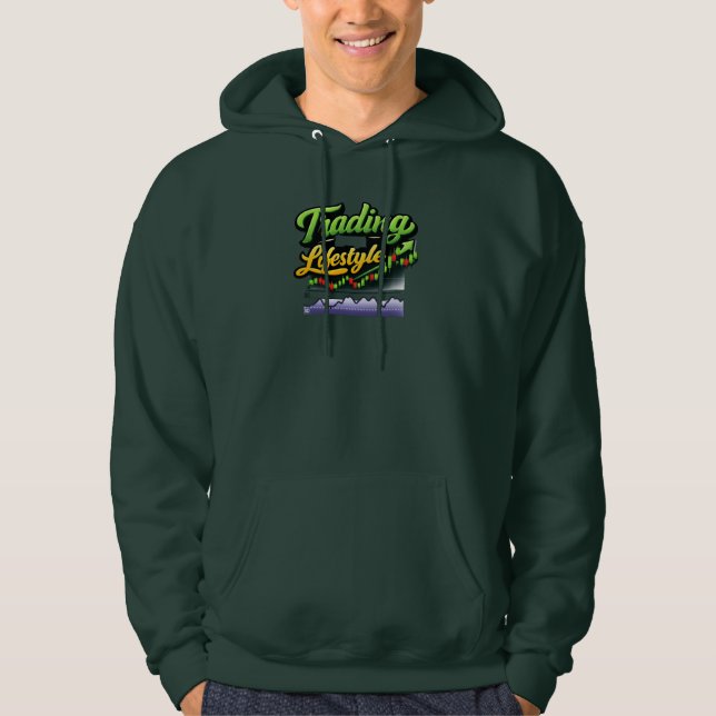Handel är min livsstil Bullish Chart Trader Hoodie (Framsida)