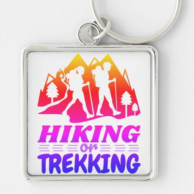 Handel eller behandling fyrkantig silverfärgad nyckelring (Framsidan)