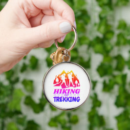 Handel eller behandling rund silverfärgad nyckelring