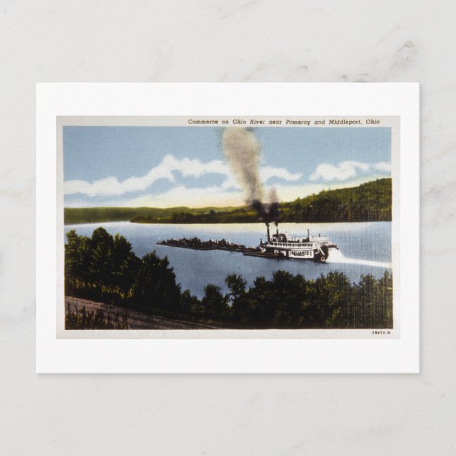 Handel i Ohio River Vykort (Framsida)
