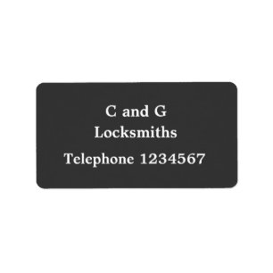 HANDEL, LOCKSMITIER ADRESSETIKETT