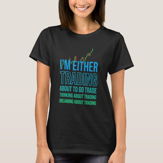 Handel med börsaffären på lagrar t shirt (Framsida)