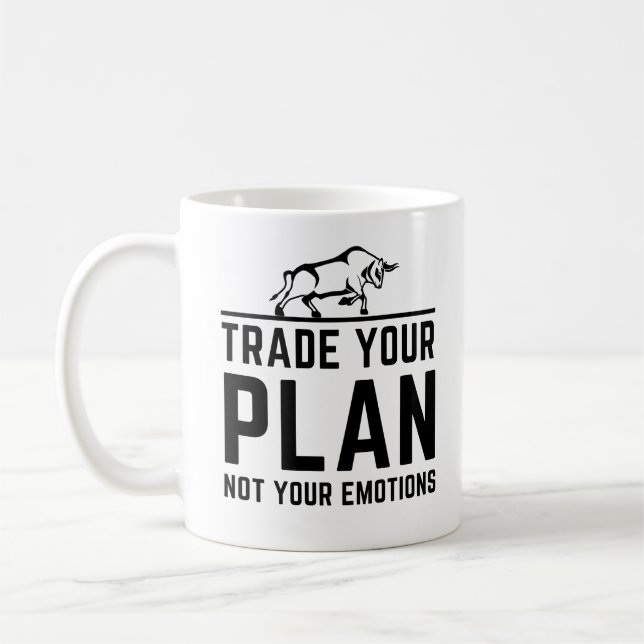 Handel med din plan, inte din Känslor-handel Kaffemugg (Vänster)