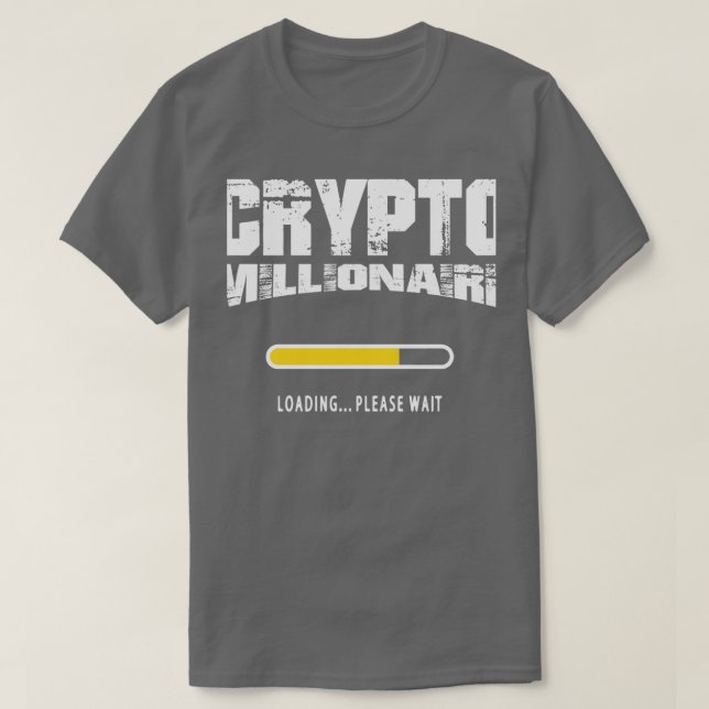 Handel med kryptomiljonär blockkedjor t shirt (Design framsida)