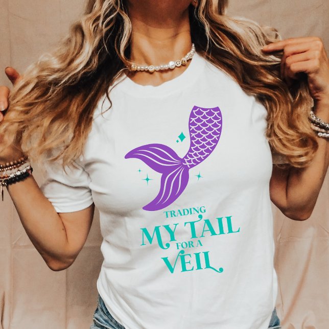 Handel med Svan för Veil Sjöjungfru Bachelorette P T Shirt (Skapare uppladdad)