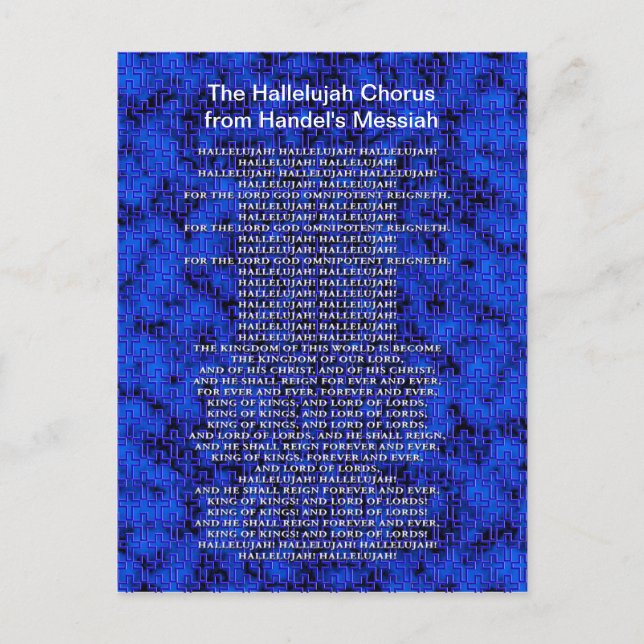 Handel Messiah jul Helg Vykort (Framsida)