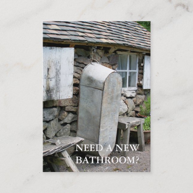 HANDEL. NYA BATHROOMER. VISITKORT (Framsida)