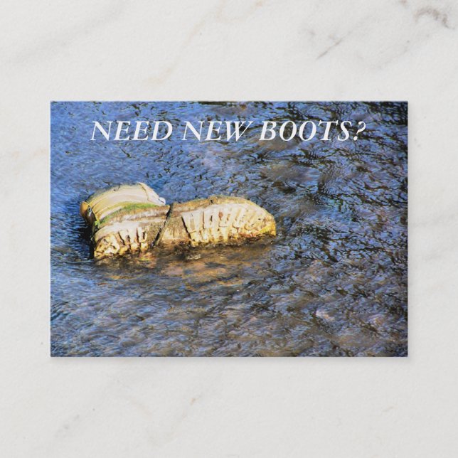 HANDEL. NYA BOOT. Storbritannien Visitkort (Framsida)