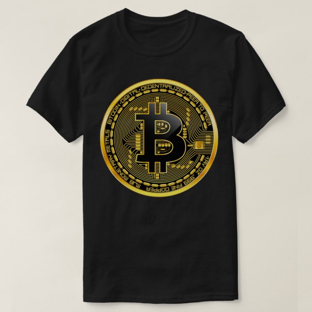 Handel på marknaden för Bitcoin btc-krypto lagrar T Shirt (Design framsida)