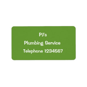 HANDEL - PLUMBERS ADRESSETIKETT
