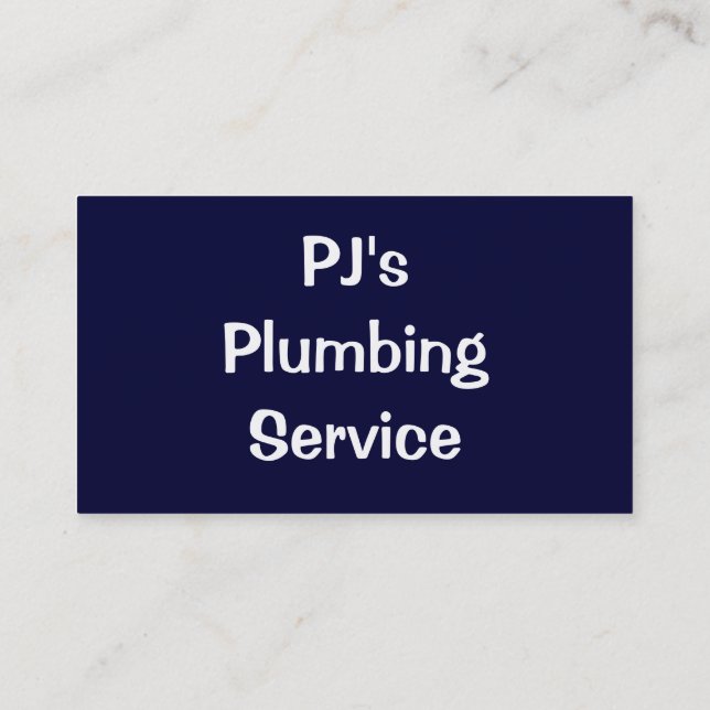 HANDEL - PLUMBERS VISITKORT (Baksida)