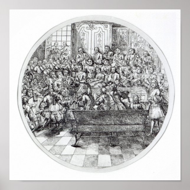 Handel som leder ett oratorio, c.1740 poster (Framsidan)