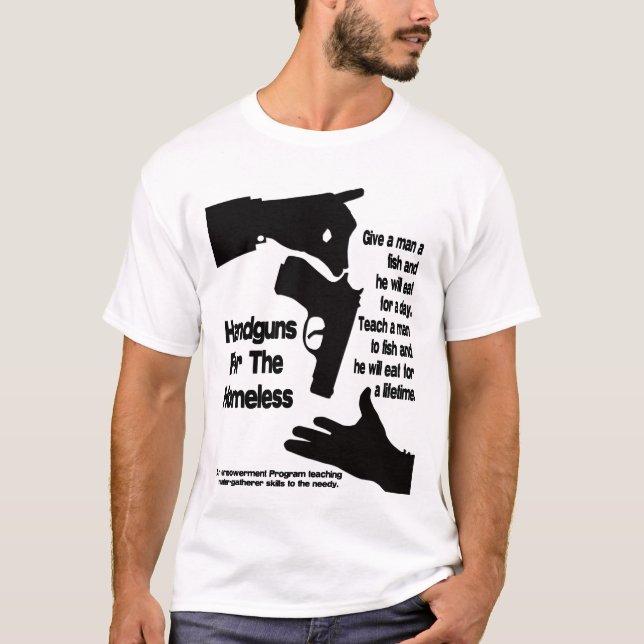 Handeldvapen för hemlösen tee shirt (Framsida)