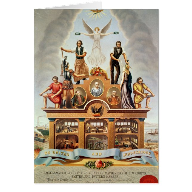 HandelEmblem av det amalgamerade samhället Hälsningskort (Framsidan)