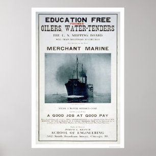 Handels- flotta som rekryterar affischen (US02056) Poster