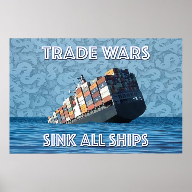 Handels krig sänker alla skepp poster (Framsidan)