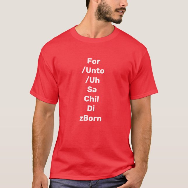 Händels Messiaskören För oss är en son född T Shirt (Framsida)