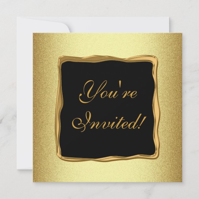 Händelse 2 för guld- ram för metall speciell inbjudningar (Framsida)