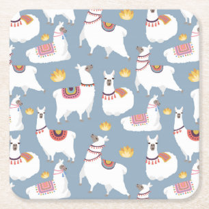 Händelse Alpaca/Llama Underlägg Papper Kvadrat