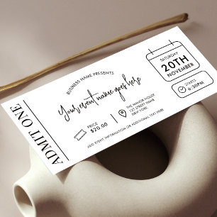 Händelse Biljett Modern Business Logotyp Adapter O Inbjudningar