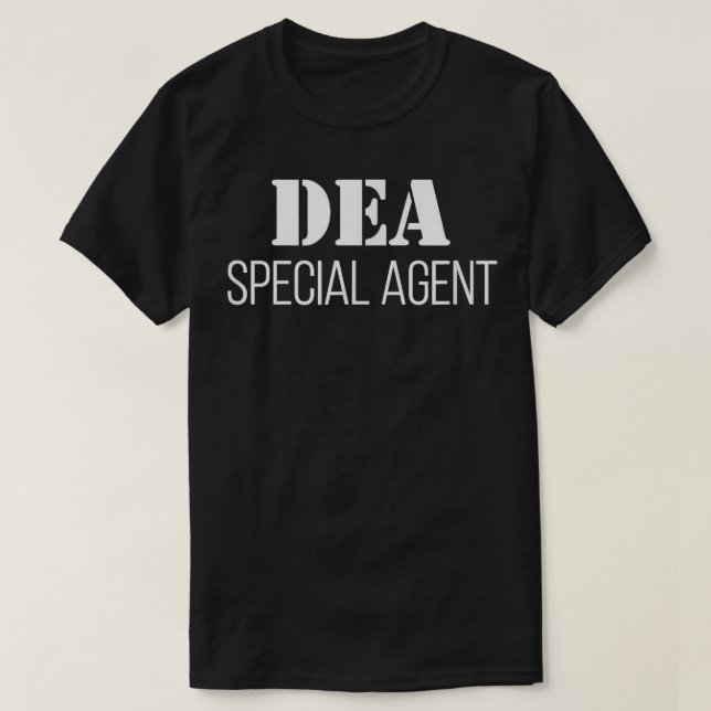 Händelse DEA Speciell Agent Costume Halloween fest T Shirt (Design framsida)