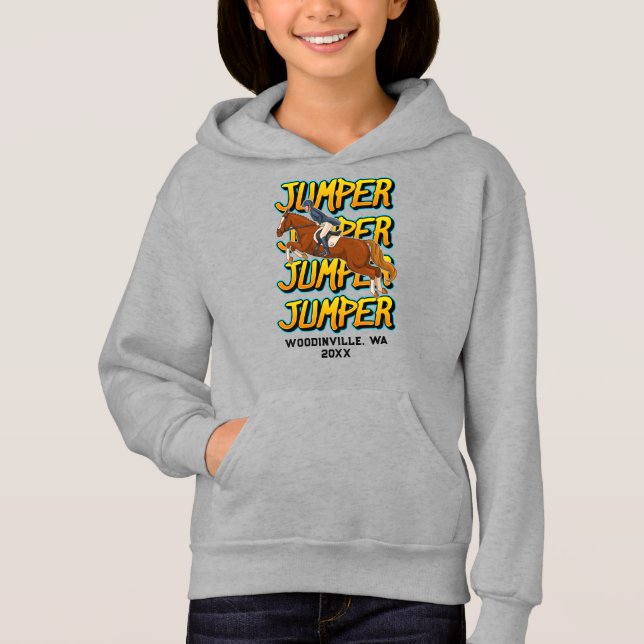 Händelse eller platsdatum för anpassningsbar Jumpe T Shirt (Framsida)