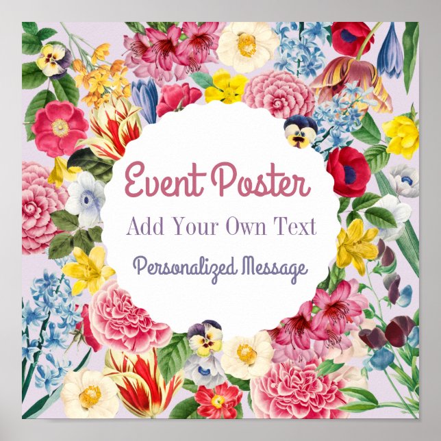 Händelse för blommigt poster (Framsidan)