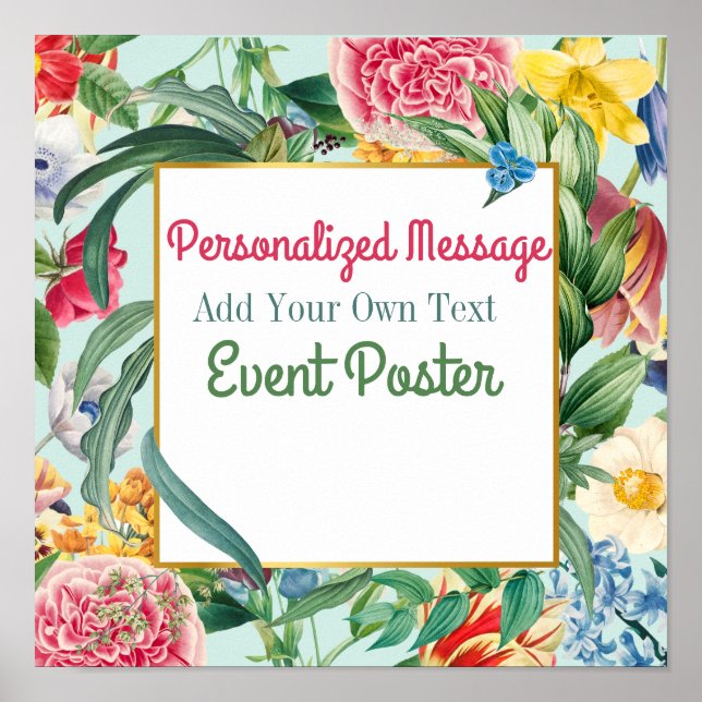 Händelse för blommigt poster (Framsidan)