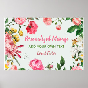 Händelse för blommigt poster