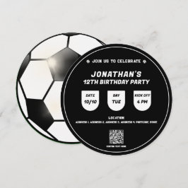 Händelse för Födelsedagsfest av fotbollstema Inbjudningar