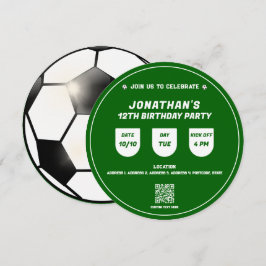 Händelse för Födelsedagsfest av fotbollstema Inbjudningar