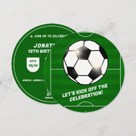 Händelse för Födelsedagsfest av fotbollstema Inbjudningar