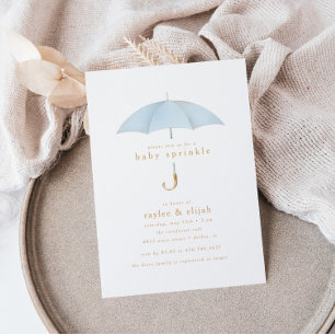 Händelse för Light Blue Boy Baby Sprinkle Shower   Inbjudningar