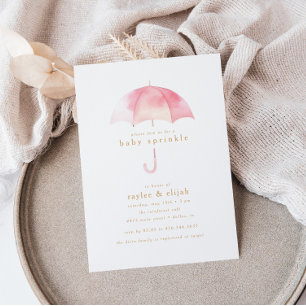 Händelse för ljus rosa Girl Baby Sprinkle Shower Inbjudningar