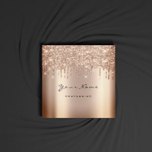 Händelse för Makeup Artist Event Planner Glitter S Fyrkantigt Visitkort