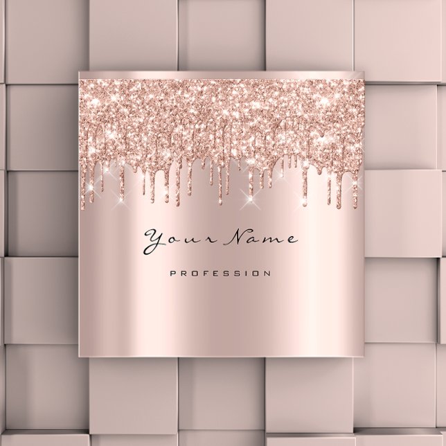 Händelse för Makeup Artist Event Planner Glitter S Fyrkantigt Visitkort (Makeup Artist Event Planner Glitter Spark Event Square Business Card)