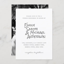 Händelse för PHOTO Inbjudan Par för handskrivna ty