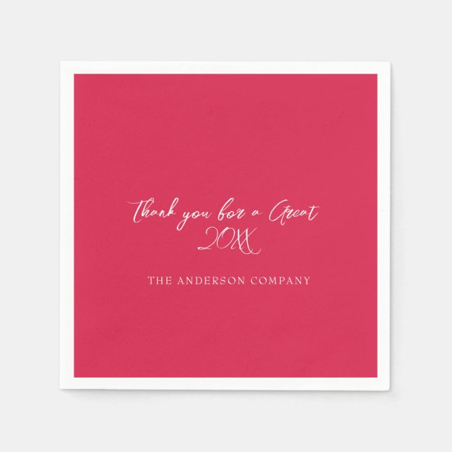 Händelse för utvärdering av röd medarbetare pappersservett (Framsidan)