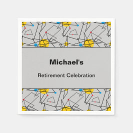 Händelse för vinkelrätt geometrisk retro Mönster-A Pappersservett