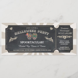Händelse i Halloween Biljett Sugar Döskallar Party Inbjudningar