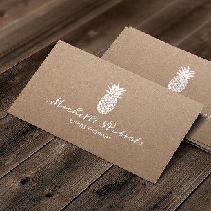 Händelse som planerar elegant ananas lantliga visitkort