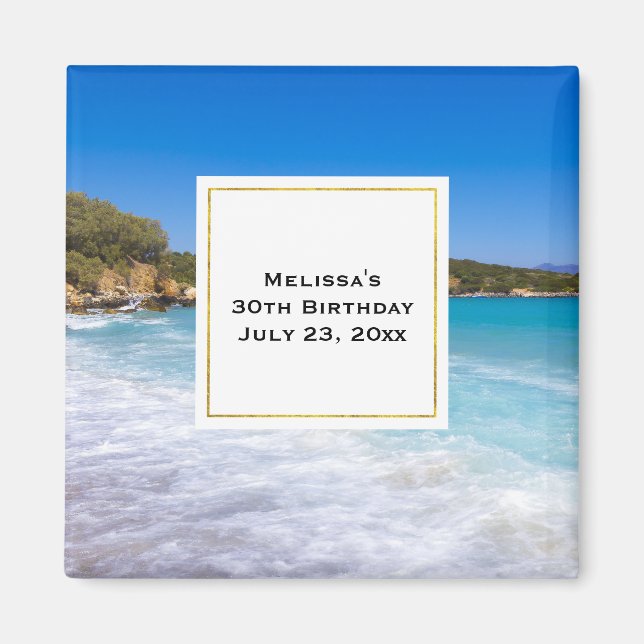 Händelse vid tropiska öparadiser i Exotic Beach Magnet (Framsidan)