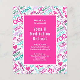 Händelseåterreat eller workshop för Yoga Meditatio Flygblad